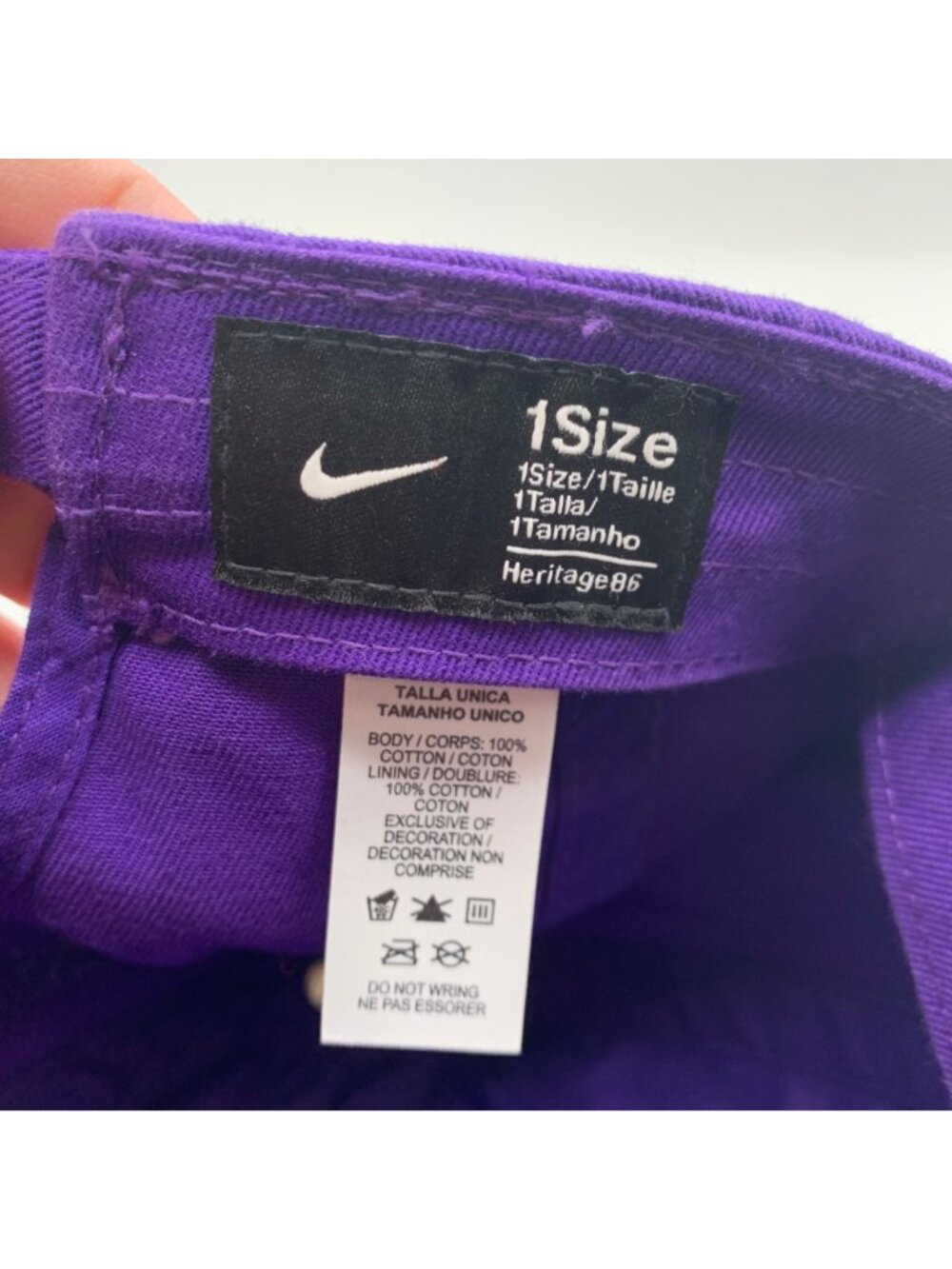 Grand Canyon Antelopes NCAA Purple Nike Heritage86 Relaxed Fit Strapback Hat - Picture 5 of 5